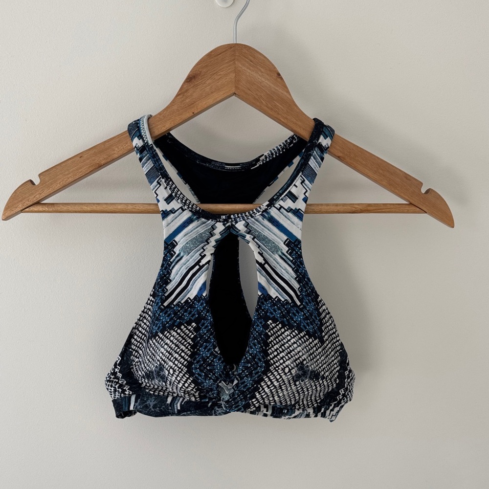 Red Carter Navy and White Patterned Bikini Top and reversible bottoms